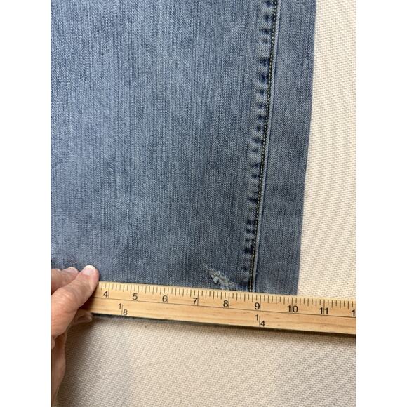 Y2K Guess Jeans Men Straight Leg Sz 36x32 Modele Distressed Button Fly Grunge - Picture 11 of 16